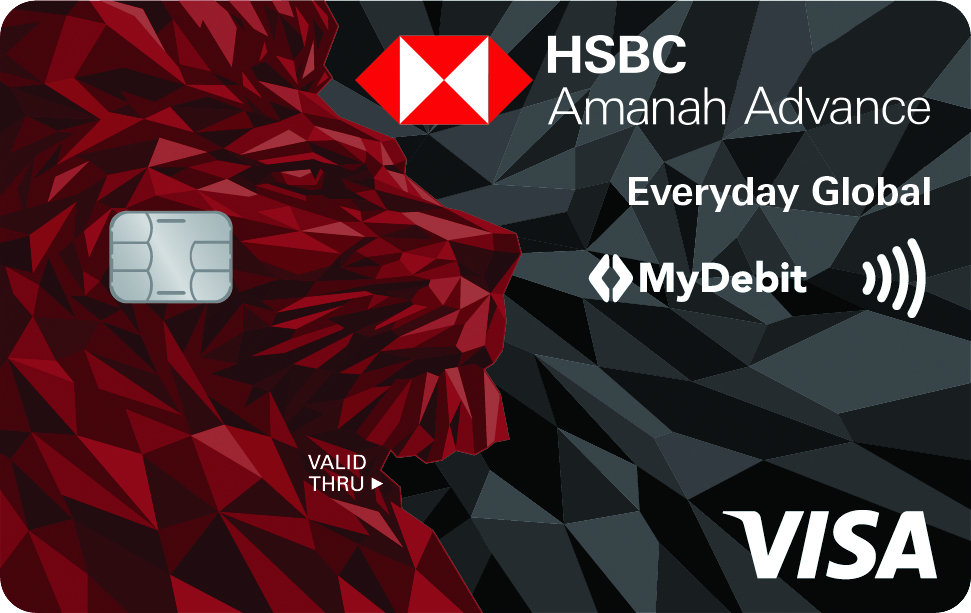 Card face of HSBC Advance Everyday Global Account