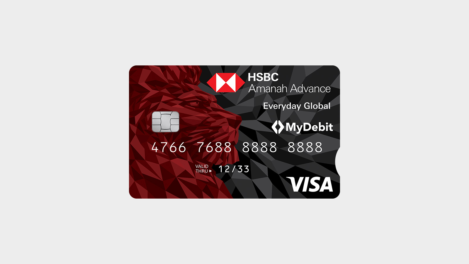 Card face of HSBC Advance Everyday Global Account