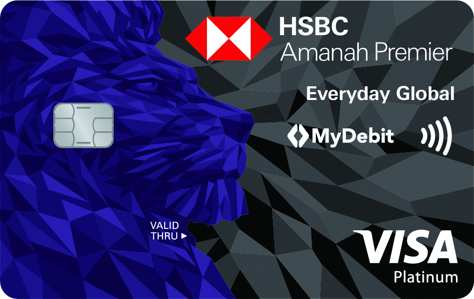Card face of HSBC Premier Everyday Global Account