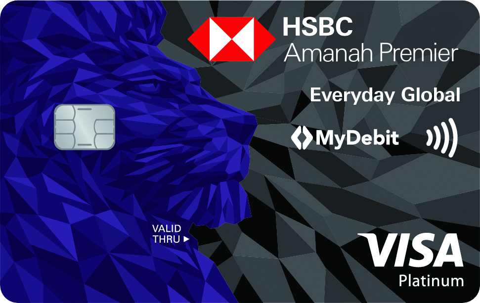 Premier Everyday Global Visa Debit Card face
