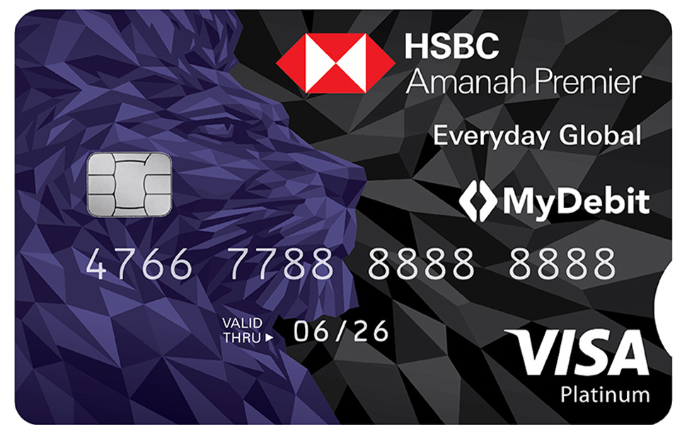 Card face of HSBC Premier Everyday Global Account