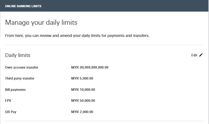 manage your daily limit interface